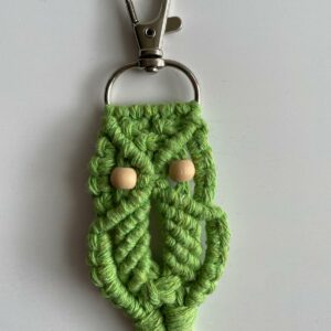 Porte-clés chouettes en macramé