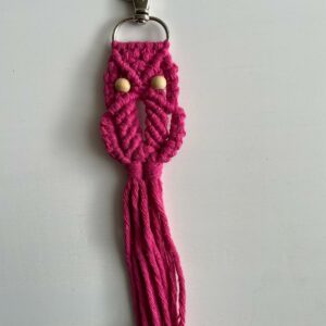 Porte-clés chouettes en macramé