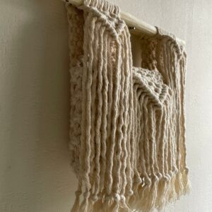 Sac à main noisetier à frange en macramé