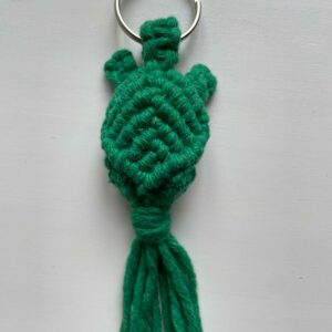 Porte-clés tortue en macramé