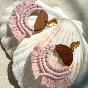 Boucles d'oreilles "Lunaria" - Pastel Pink – Image 2