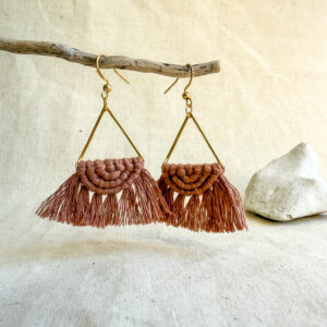 Boucles d’oreilles « Céleste » Mocha Mousse – Image 3
