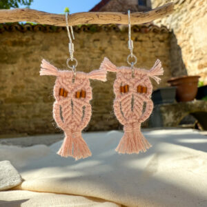 Boucles d'oreilles "Noctua" - Pastel Pink