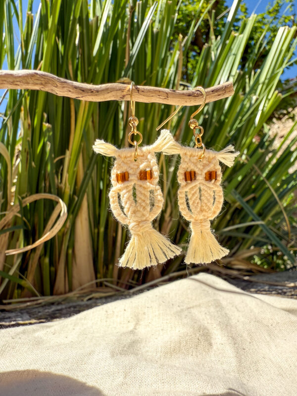 Boucles d'oreilles "Noctua" - Butter Yellow