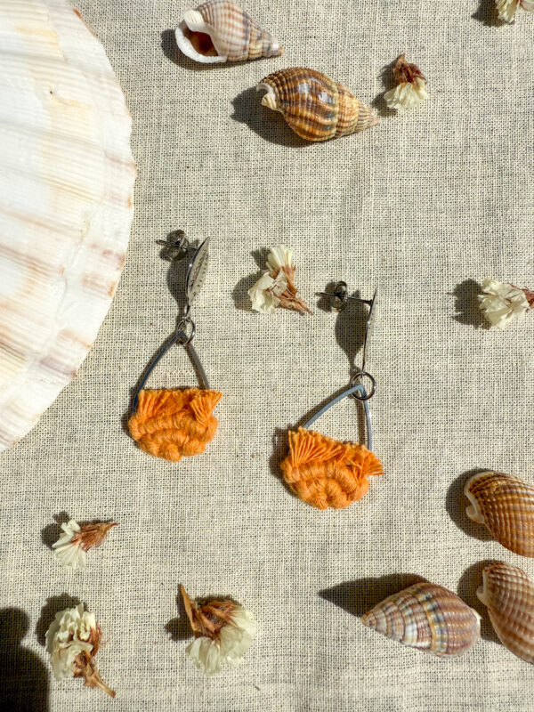Boucles d’oreilles « Ondine » – Orange – Image 2