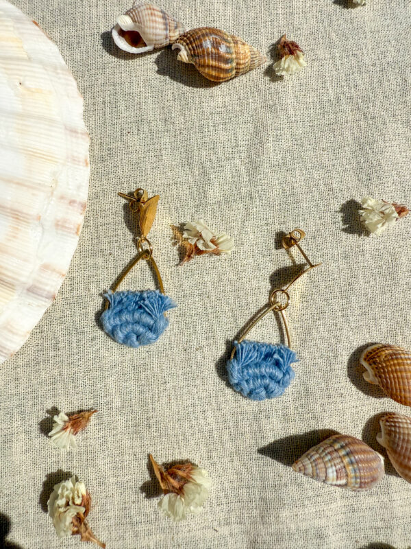 Boucles d’oreilles « Ondine » – Teal – Image 2