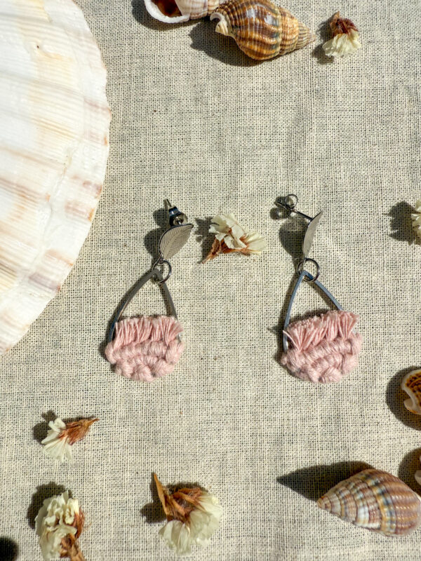 Boucles d’oreilles « Ondine » – Pastel Pink – Image 2