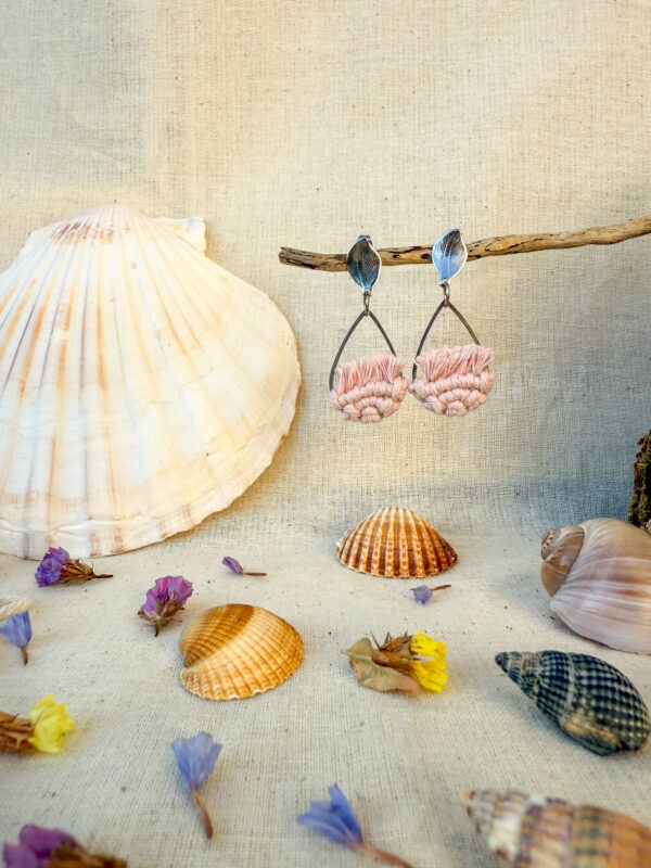Boucles d’oreilles « Ondine » – Pastel Pink