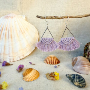 Boucles d’oreilles « Céleste » – Mauve