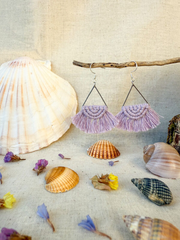 Boucles d’oreilles « Céleste » – Mauve