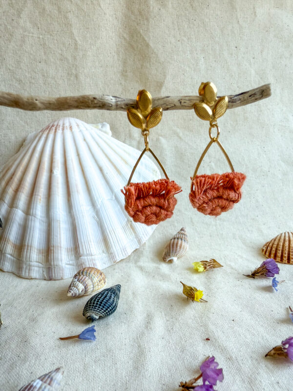 Boucles d’oreilles « Ondine » – Terracotta