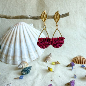 Boucles d’oreilles « Ondine » – Wine Red