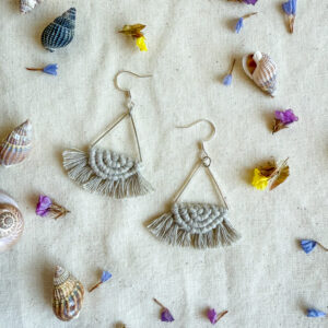 Boucles d'oreilles "Céleste" - Pale Olive