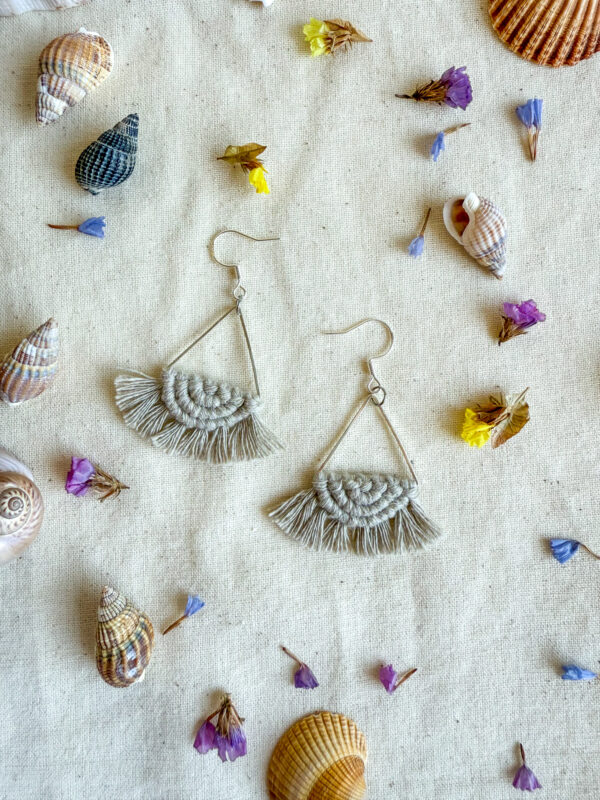 Boucles d'oreilles "Céleste" - Pale Olive