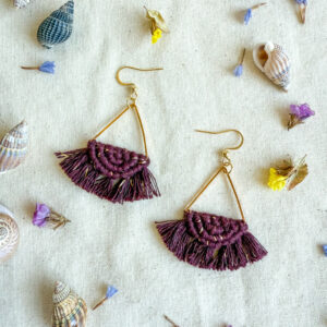 Boucles d'oreilles "Céleste" - Golden Burgundy