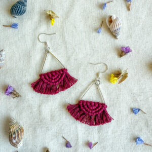 Boucles d'oreilles "Céleste" - Wine Red
