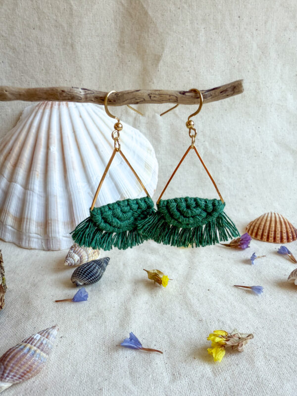 Boucles d'oreilles "Céleste" - Pine Green – Image 2