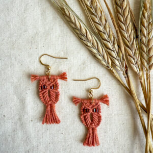 Boucles d’oreilles « Noctua » – Terracotta