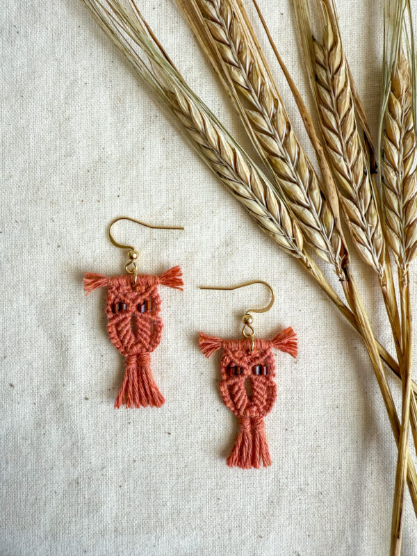 Boucles d’oreilles « Noctua » – Terracotta