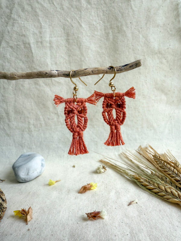 Boucles d’oreilles « Noctua » – Terracotta – Image 2