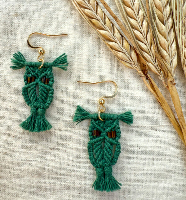 Boucles d’oreilles « Noctua » – Pine Green