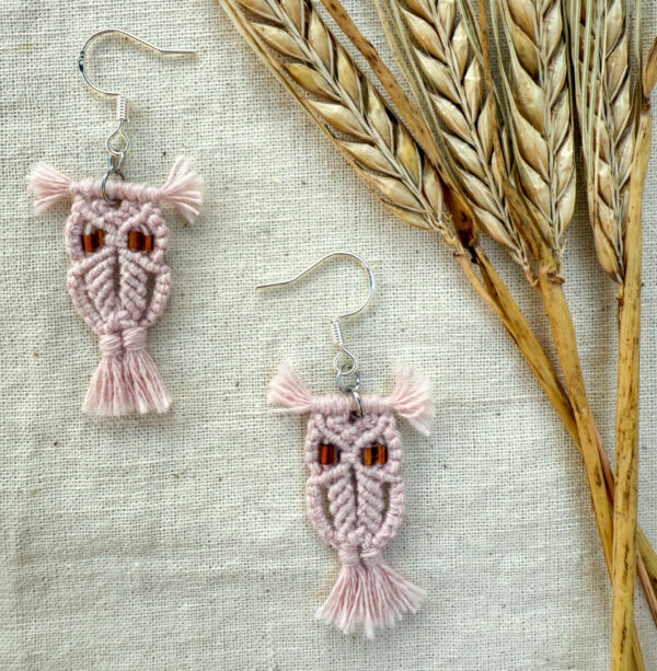 Boucles d'oreilles "Noctua" - Pastel Pink
