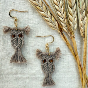 Boucles d'oreilles "Noctua" - Mocha Mousse