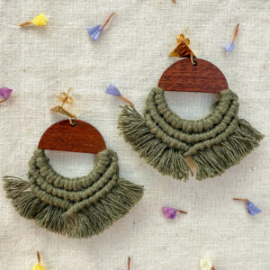 Boucles d'oreilles "Lunaria" - Avocado