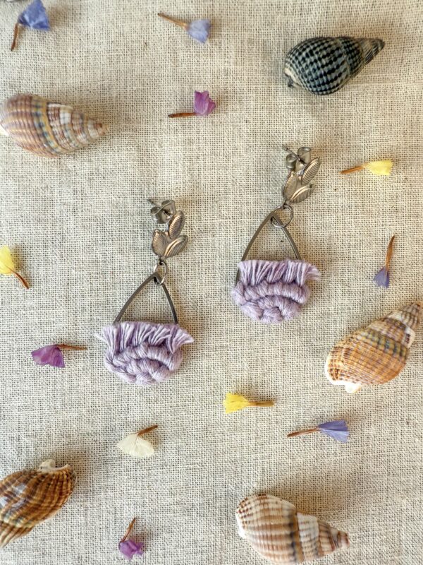 Boucles d'oreilles "Ondine" - Mauve – Image 2