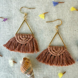 Boucles d’oreilles « Céleste » Mocha Mousse