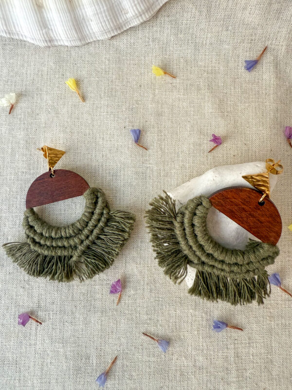 Boucles d'oreilles "Lunaria" - Avocado – Image 2