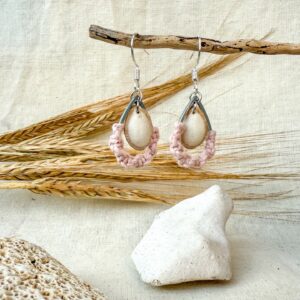 Boucles d'oreilles "Brin de Vie" - Rose