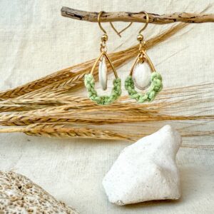 Boucles d'oreilles "Brin de Vie" - Matcha