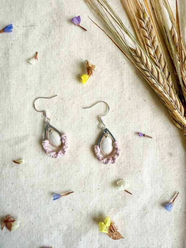 Boucles d'oreilles "Brin de Vie" - Rose – Image 3