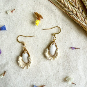 Boucles d'oreilles "Brin de Vie" - Jaune