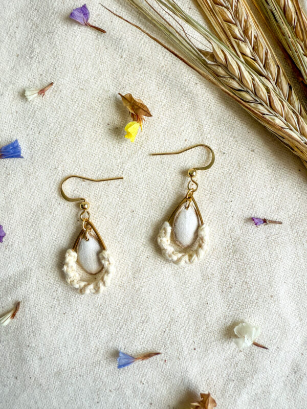Boucles d'oreilles "Brin de Vie" - Jaune