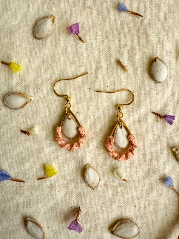 Boucles d'oreilles "Brin de Vie" - Pêche – Image 2