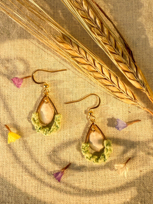 Boucles d'oreilles "Brin de Vie" - Matcha – Image 4