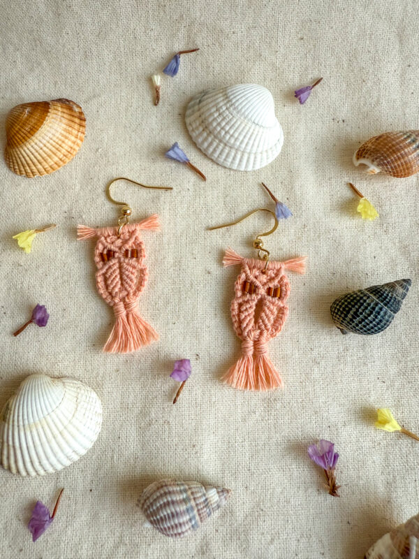 Boucles d'oreille "Noctua" - Pêche