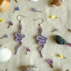 Boucles d’oreilles « Manasa » – Mauve