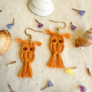 Boucles d'oreilles "Noctua" - Orange