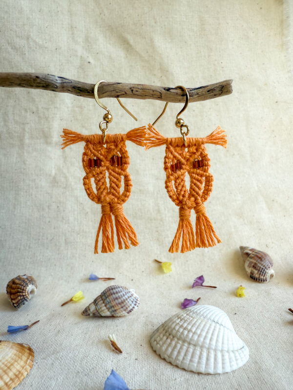 Boucles d'oreilles "Noctua" - Orange – Image 2