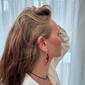 Boucles d'oreilles "Manasa" - Wine Red