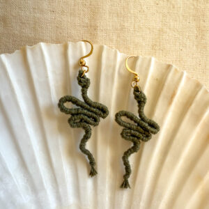 Boucles d'oreilles "Manasa" - Kaki