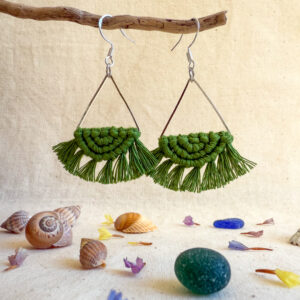 Boucles d'oreilles "Céleste" - Moss Green