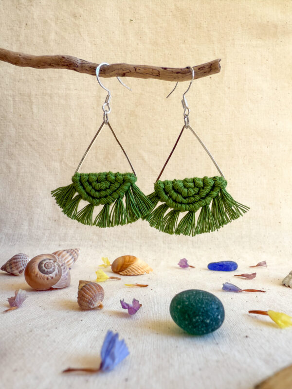 Boucles d'oreilles "Céleste" - Moss Green