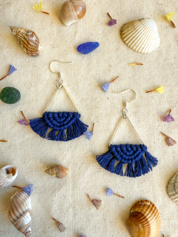Boucles d'oreilles "Céleste" - Ink Blue – Image 2