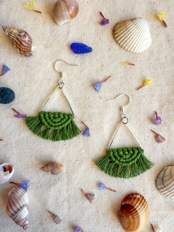 Boucles d'oreilles "Céleste" - Moss Green – Image 2