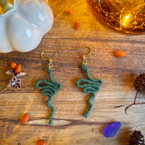Boucles d'oreilles "Manasa" - Vert Sapin