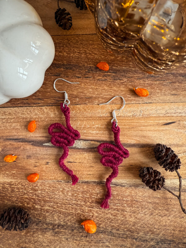 Boucles d'oreilles "Manasa" - Wine Red – Image 2